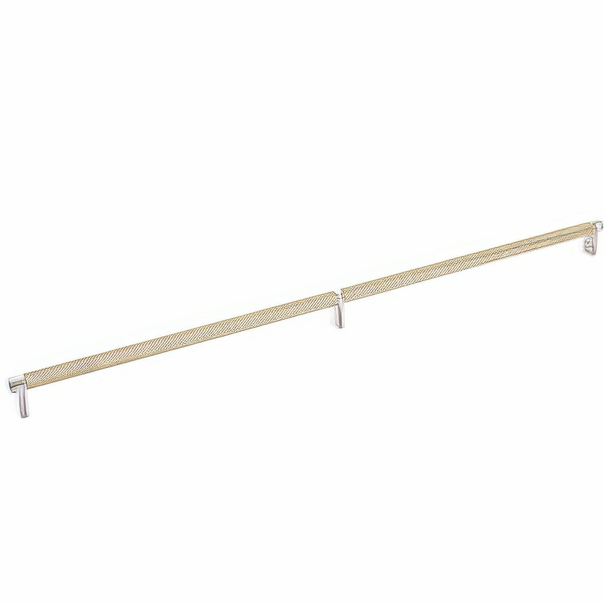 Emtek 84061.RECUS15.KNUS4 satin brass knurled cabinet bar