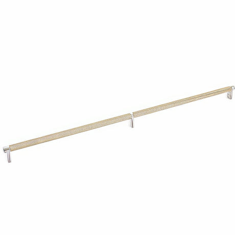 Emtek 84061.RECUS15.KNUS4 satin brass knurled cabinet bar