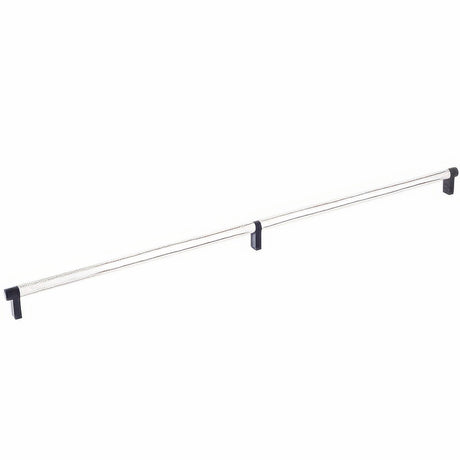 Emtek 84061.RECUS19.KNUS14 lifetime polished nickel knurled cabinet bar