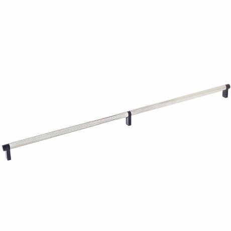 Emtek 84061.RECUS19.KNUS15 satin nickel knurled cabinet bar