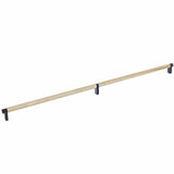 Emtek 84061.RECUS19.KNUS4 satin brass knurled cabinet bar