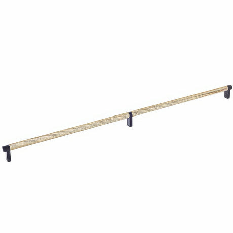 Emtek 84061.RECUS19.KNUS4 satin brass knurled cabinet bar