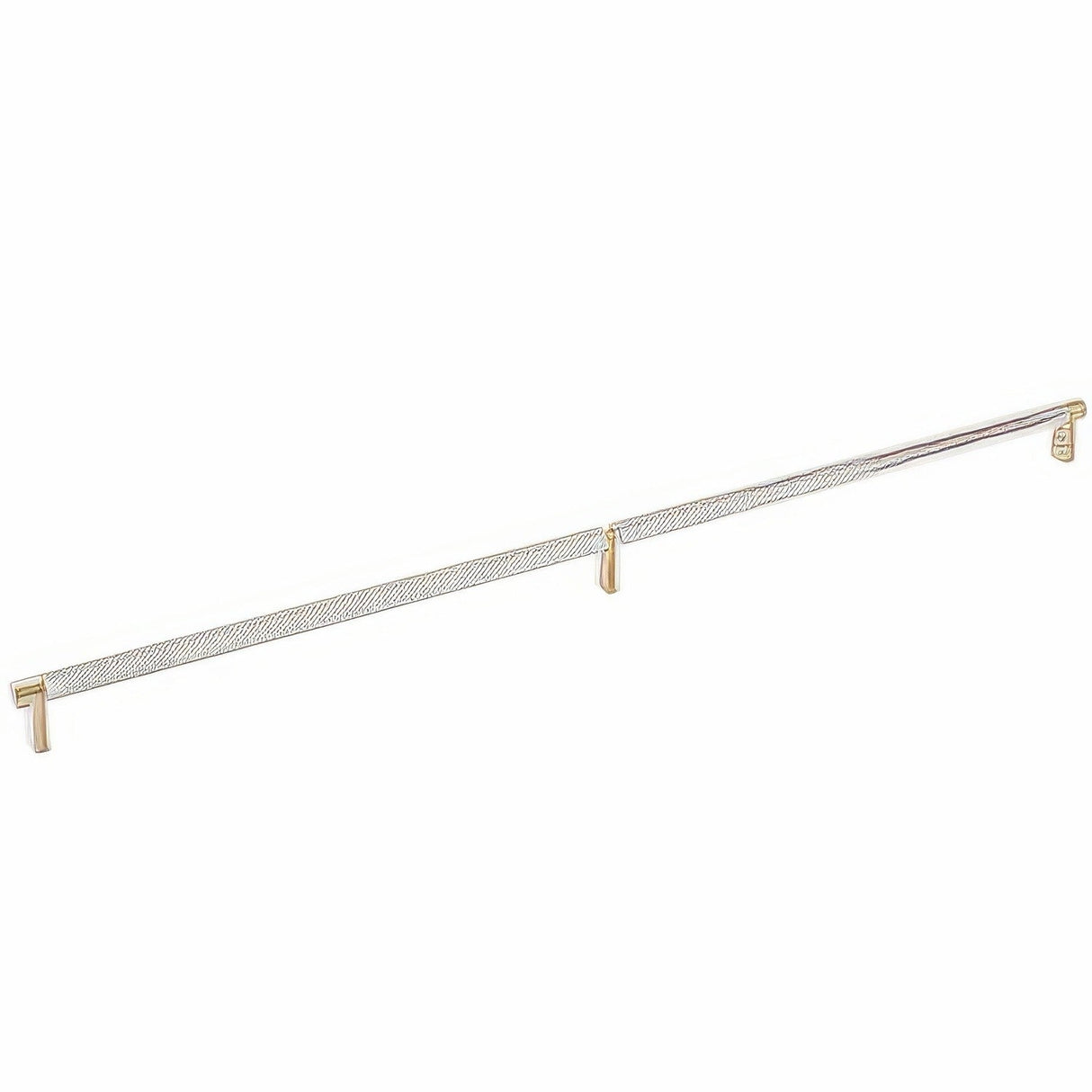 Emtek 84061.RECUS4.KNUS15 satin nickel knurled cabinet bar