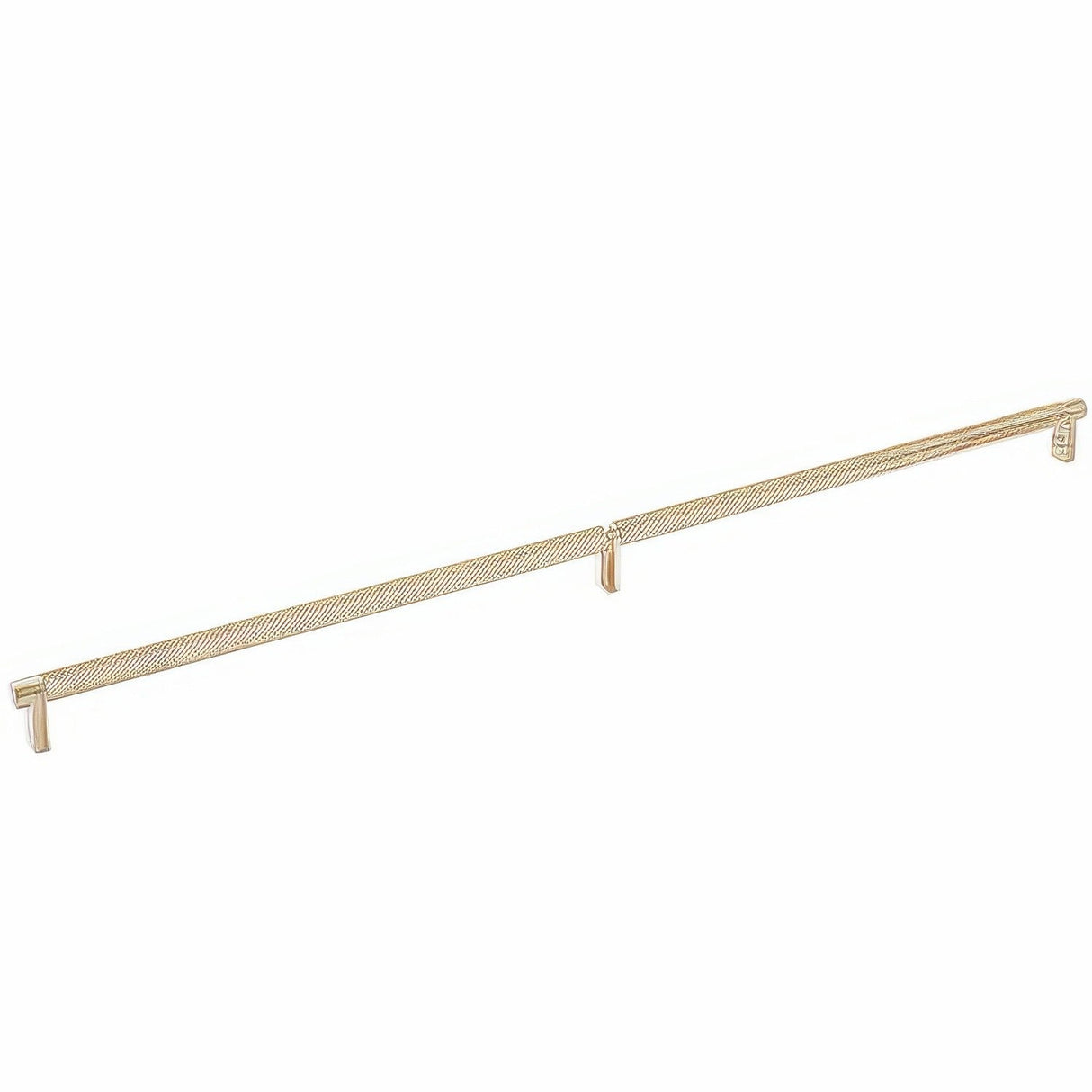 Emtek 84061.RECUS4.KNUS4 satin brass knurled cabinet bar
