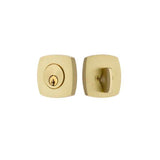 Emtek Modern Single Cylinder Deadbolt with 2-3/8" and 2-3/4" Backset for 1-3/4" Door - Reversible in Satin Brass