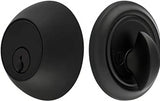 Emtek 8450US19 flat black single cylinder deadbolt