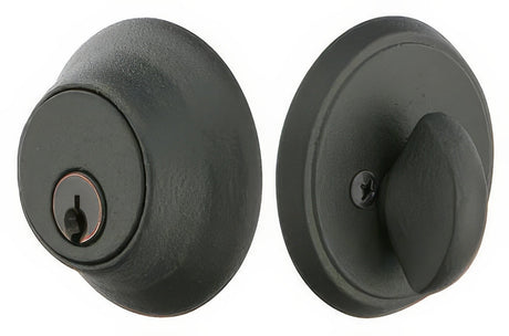 Emtek 8452FBS flat black single cylinder deadbolt
