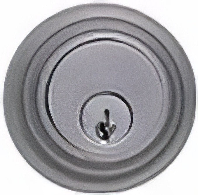 Emtek 8455US15A pewter single cylinder deadbolt