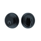 Emtek 8455US19 flat black single cylinder deadbolt