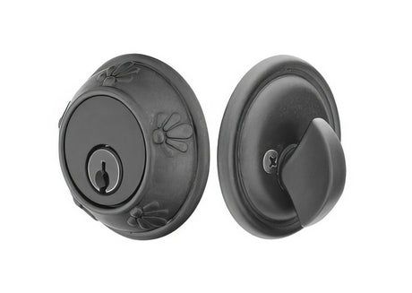 Emtek 8456FB flat black single cylinder deadbolt