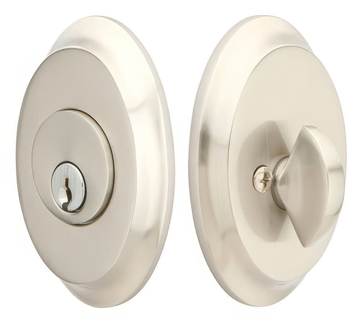 Emtek 8458US15 satin nickel single cylinder deadbolt