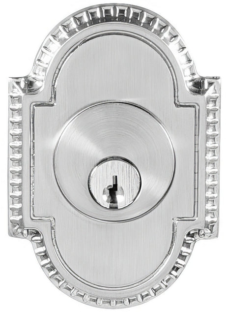 Emtek 8459US15A pewter single cylinder deadbolt