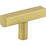 Jeffrey Alexander 845T-BG brushed gold t shaped cabinet knob