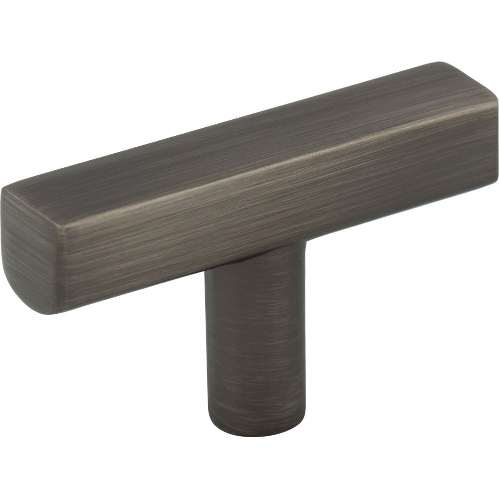Jeffrey Alexander 845T-BNBDL brushed pewter t shaped cabinet knob