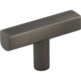 Jeffrey Alexander 845T-BNBDL brushed pewter t shaped cabinet knob
