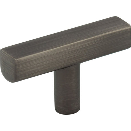 Jeffrey Alexander 845T-BNBDL brushed pewter t shaped cabinet knob