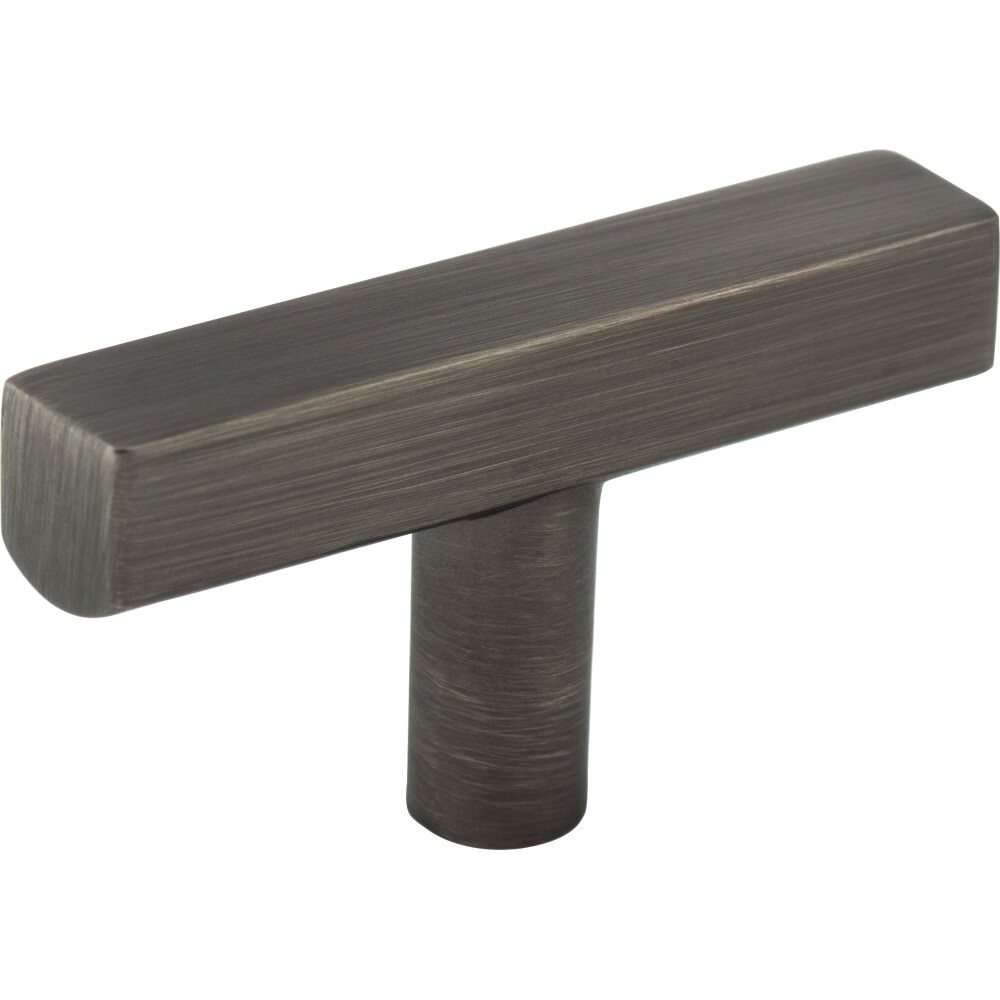 Jeffrey Alexander 845TL-BNBDL brushed pewter t shaped cabinet knob