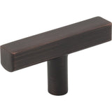 Jeffrey Alexander 845TL-DBAC Dominique t-shaped cabinet knob in satin stainless, additional view