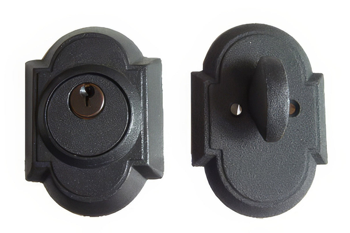 Emtek 8461FBS flat black single cylinder deadbolt