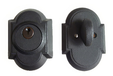 Emtek 8461FBS flat black single cylinder deadbolt