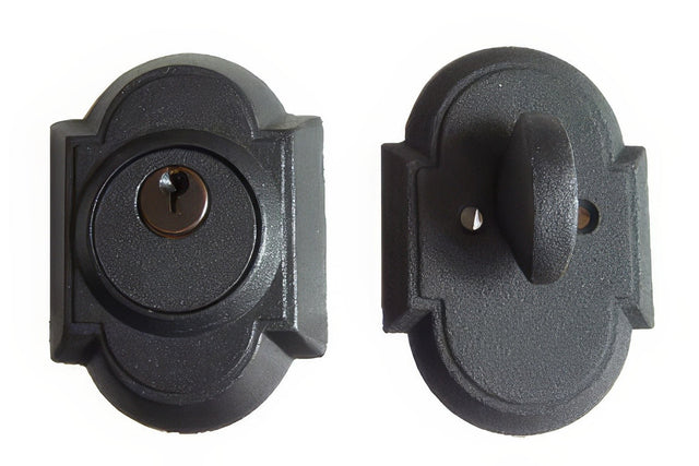 Emtek 8461FBS flat black single cylinder deadbolt