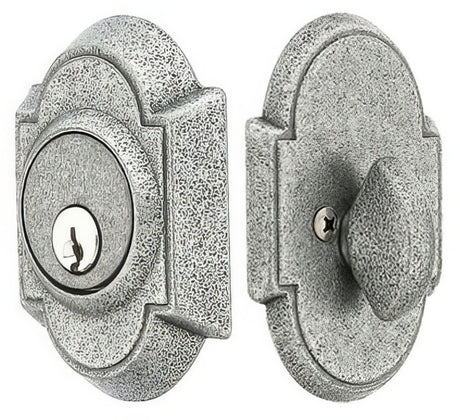 Emtek 8461SWS satin steel single cylinder deadbolt