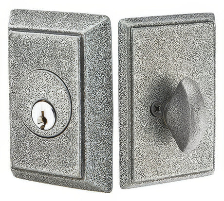 Emtek 8463SWS satin steel single cylinder deadbolt