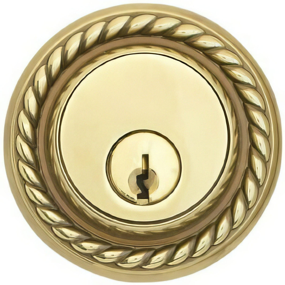 Emtek 8464US3 polished brass single cylinder deadbolt