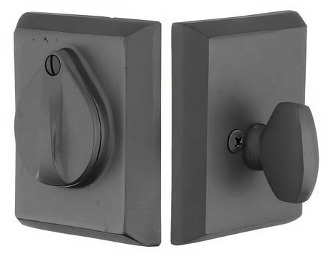 Emtek 8465TWB tumbled white bronze single cylinder deadbolt