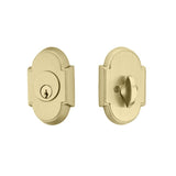 Emtek 8466US4 # 8 Single Cylinder Deadbolt for 1-3/4" Door Satin Brass Finish