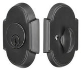 Emtek 8466US19 flat black single cylinder deadbolt