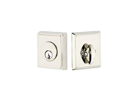 Emtek 8468US14 polished nickel single cylinder deadbolt