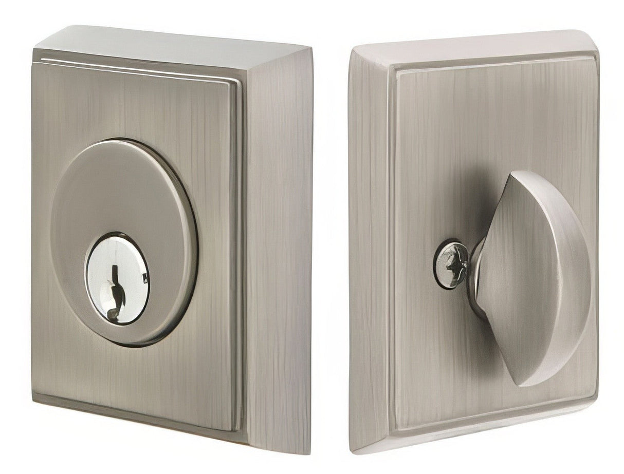 Emtek 8468US15 satin nickel single cylinder deadbolt