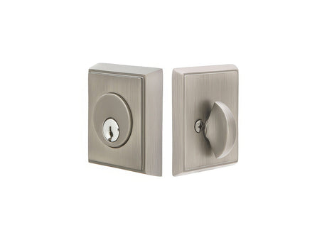 Emtek 8468US15A pewter single cylinder deadbolt