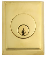Emtek 8468US3 polished brass single cylinder deadbolt