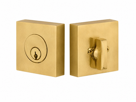 Emtek 8469US3NL unlacquered brass single cylinder deadbolt