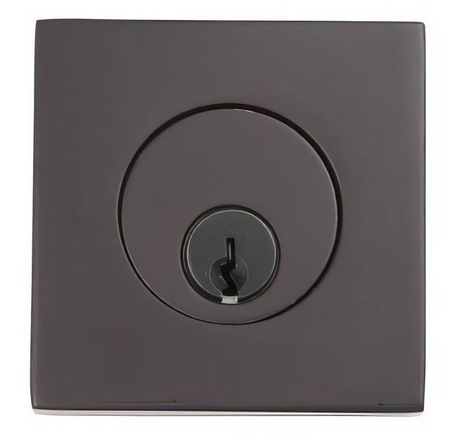 Emtek 8469US19 flat black single cylinder deadbolt