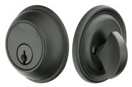Emtek 8471FB flat black single cylinder deadbolt