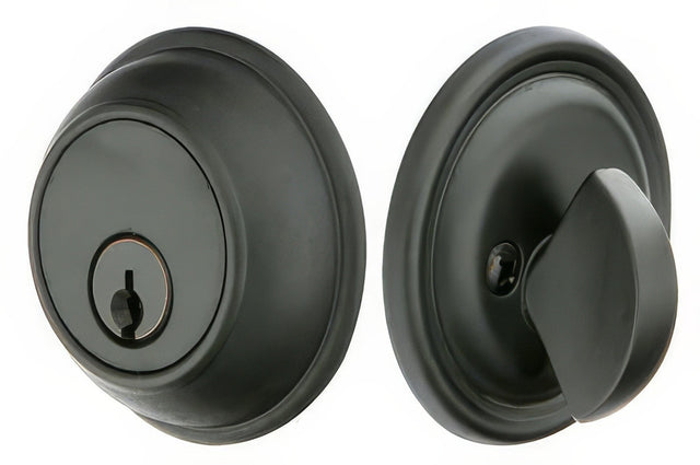 Emtek 8471FB flat black single cylinder deadbolt