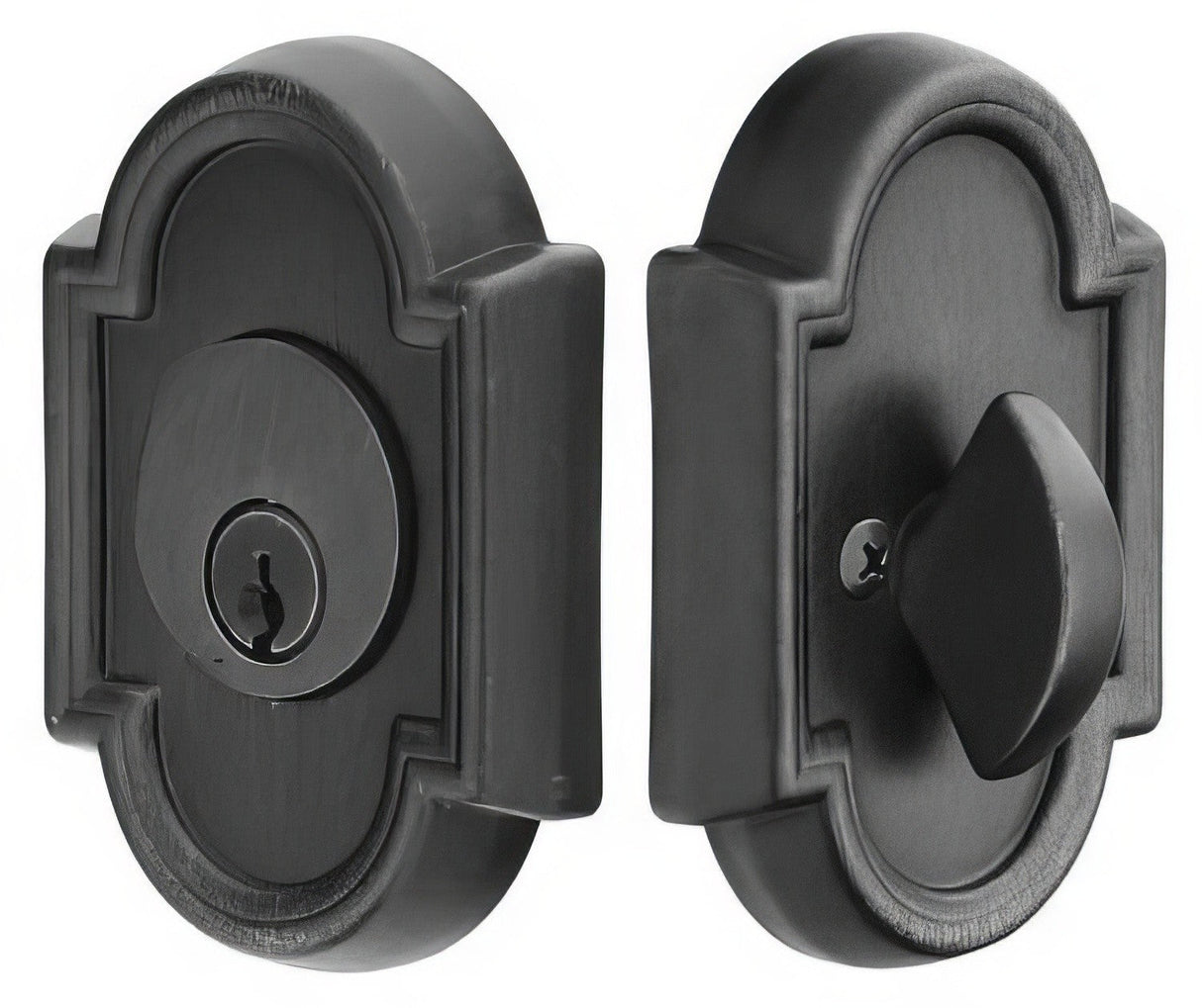 Emtek 8472FB flat black single cylinder deadbolt