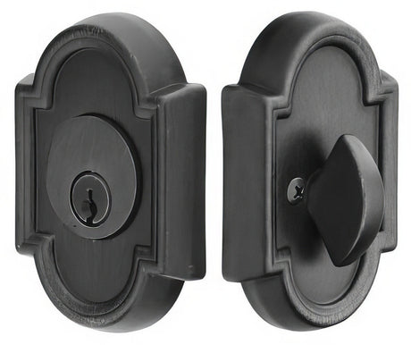 Emtek 8472FB flat black single cylinder deadbolt