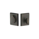 Emtek Rustic Modern Rectangular with Flap Single Cylinder Deadbolt with 2-3/8" and 2-3/4" Backset for 1-3/4" Door - Reversible in Medium Bronze