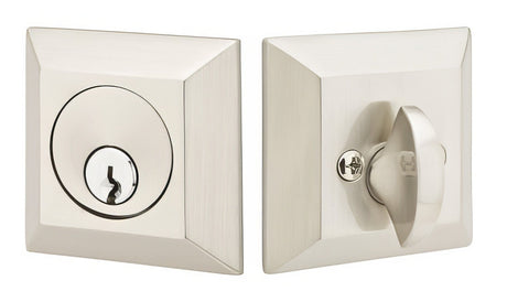 Emtek 8478US15 satin nickel single cylinder deadbolt