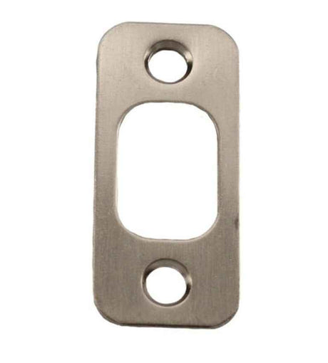 Kwikset 85063-0 1" x 2-1/4" Radius Corner Deadbolt Strike in Satin Nickel