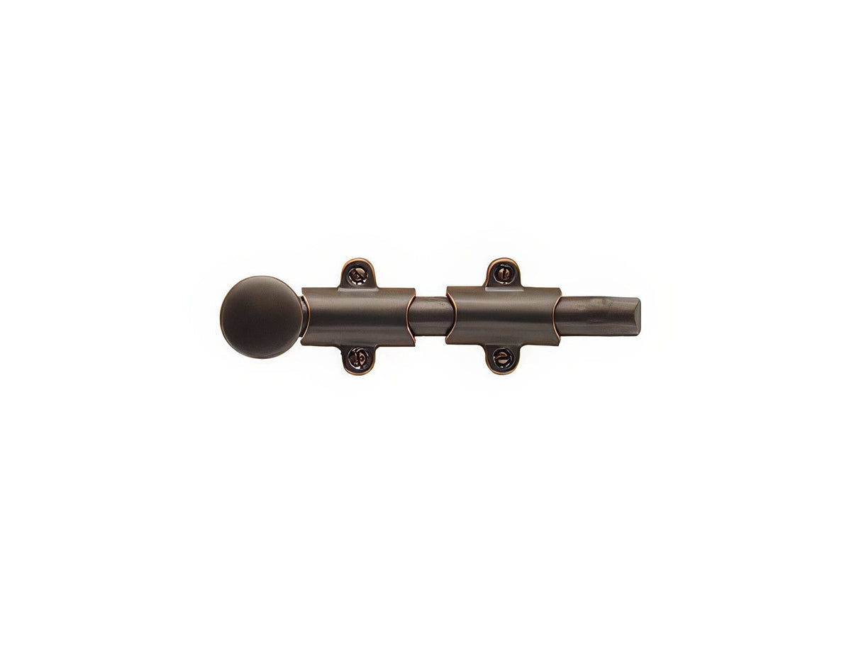 Emtek 8512US10B Brass Modern, Classic Brass, Designer Brass surface bolt, additional view