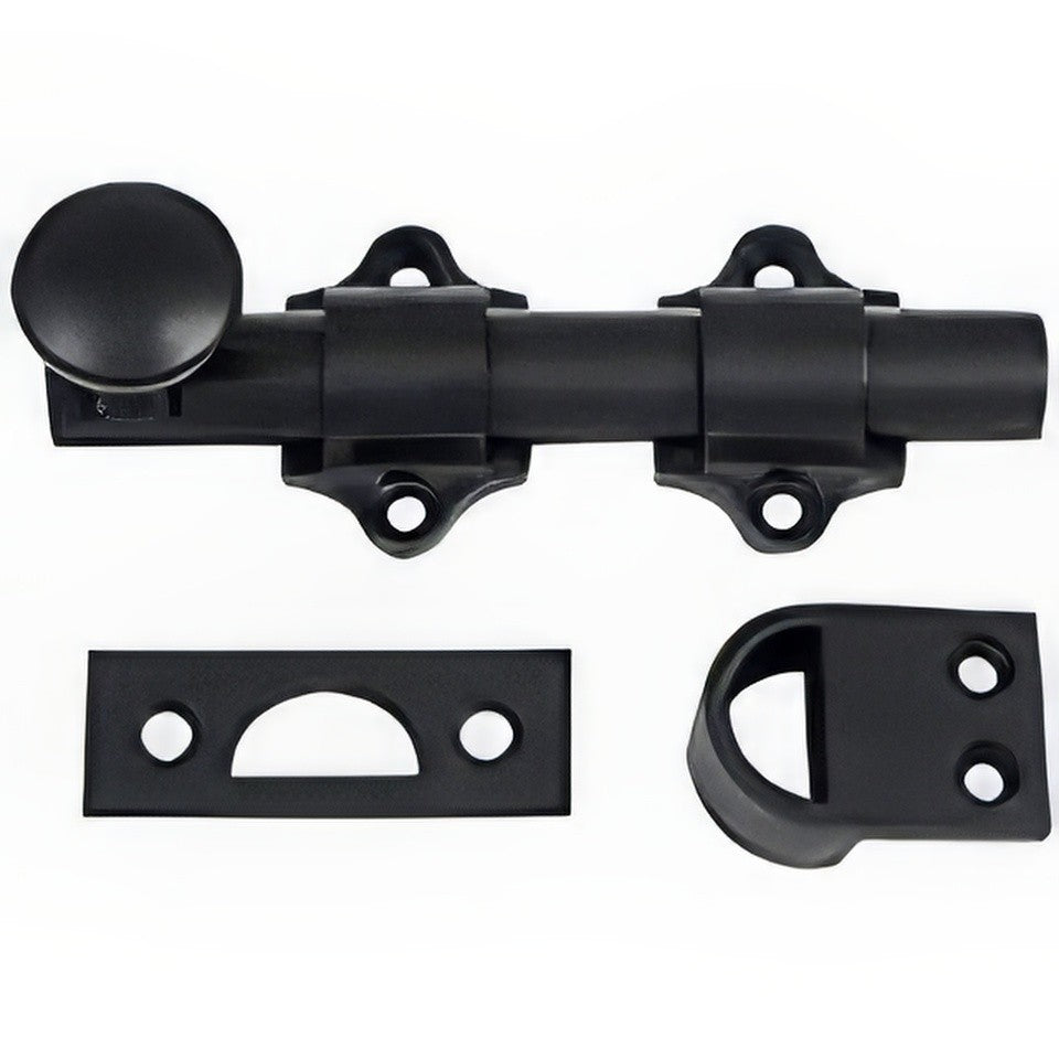 Emtek 8516US19 flat black dutch door bolt