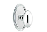 Emtek Knob Dummy Pair with Oval Rose for 1-1/4" to 2" Door - Reversible in Polished Chrome