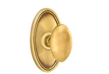 Emtek Knob Dummy Pair with Oval Rose for 1-1/4" to 2" Door - Reversible in French Antique Brass