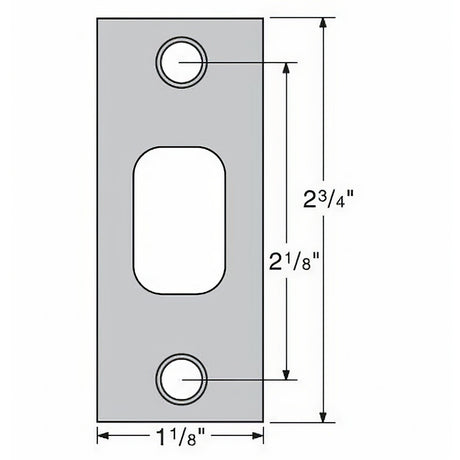 Kwikset 85278-001 strike plate in satin nickel, additional view