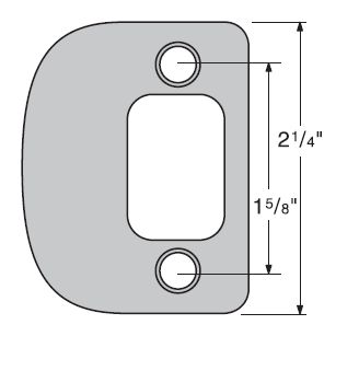 Kwikset 85303-017 Radius Corner Deadbolt Full Lip Strike for US11P Venetian Bronze and 514 Matte Black in Venetian Bronze and Matte Black
